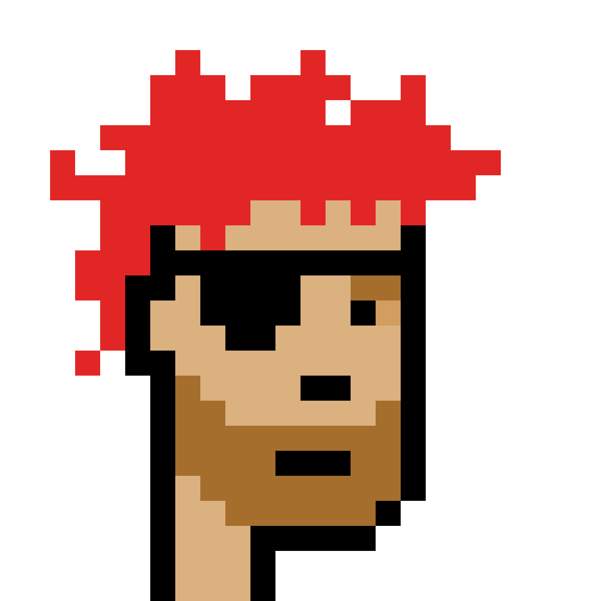 Red hair punk
